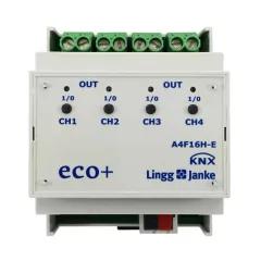   LINGG&JANKE 79232SEC KNX kapcsolóaktor 16 A | 4 kimenetes, kézi vezérlés, secure