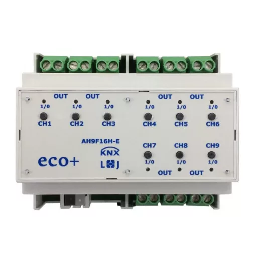 LINGG&JANKE 79238SEC KNX kapcsolóaktor 16 A | 9 kimenetes, 140 µF, secure