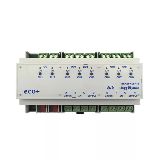 LINGG&JANKE 79241SEC KNX kapcsolóaktor 16 A bináris bemenetekkel | 8 kimenetes, potenciálmentes, secure