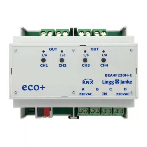 LINGG&JANKE 79244SEC KNX kapcsolóaktor 16 A bináris bemenetekkel | 4 kimenetes, 230 V, secure