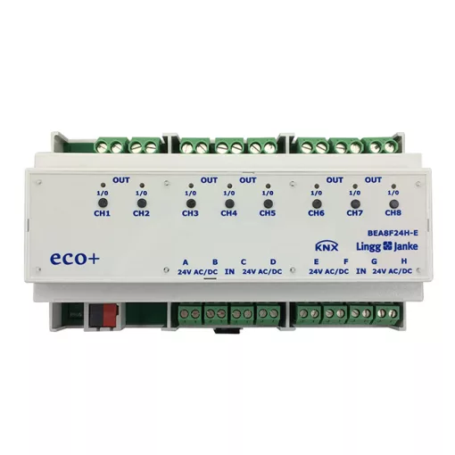 LINGG&JANKE 79245SEC KNX kapcsolóaktor 16 A bináris bemenetekkel | 8 kimenetes, 24 V, secure