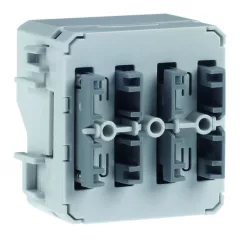   BERKER 80141500 KNX érintőkapcsoló W.1 | 2-csatornás, középállással | világosszürke/szürke