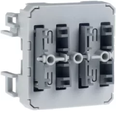   BERKER 80141600 KNX érintőkapcsoló W.1 | 2-csatornás, dőlt elrendezés | világosszürke/szürke