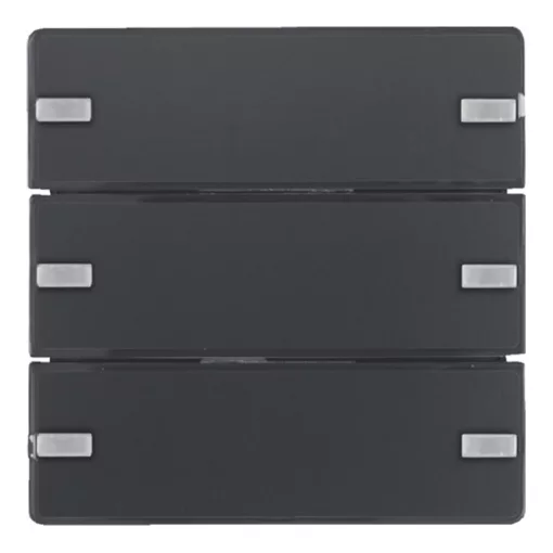BERKER 80143326 KNX easy tapintásérzékelő Komfort Q.1/Q.3 | 3-csatornás | antracit bársony lakk