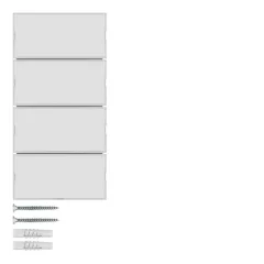   BERKER 80164780 KNX tapintásérzékelő S.1/B.3/B.7 | 4-csatornás, Komfort | poláris fehér/krémfehér