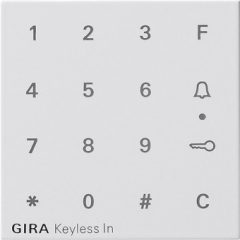   GIRA 851303 Keyless-In kódos billentyűzet burkolat System 55 | tiszta fehér fényes