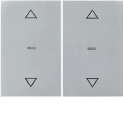   BERKER 80961371 Fedőlap tapintásérzékelőhöz K.1/K.5 | 2-es, nyilak | alumínium