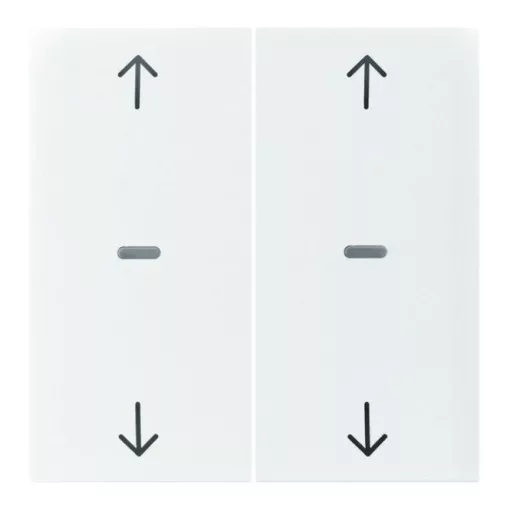 BERKER 80961389 Fedőlap tapintásérzékelőhöz S.1/B.3/B.7 | 2-fold, nyilak | poláris fehér fényes