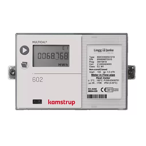 LINGG&JANKE 84419SEC KNX hőmennyiségmérő Kamstrup | Multical 603 Solar, DN25, menet, 6 m³/h | 260 mm