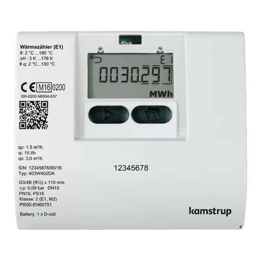 LINGG&JANKE 84711SEC KNX hőmennyiségmérő KAMSTRUP Multical | DN40, menet, 10 m³/h | 300 mm
