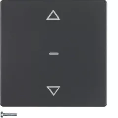   BERKER 85245226 KNX-RF redőny érintőgomb quicklink Q.1/Q.3 | nyilak | antracit bársony