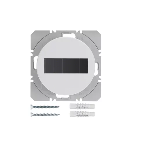 BERKER 85655139 KNX-RF fali adó lapos R.1/R.3 | 1-csatornás, Solar | poláris fehér fényes