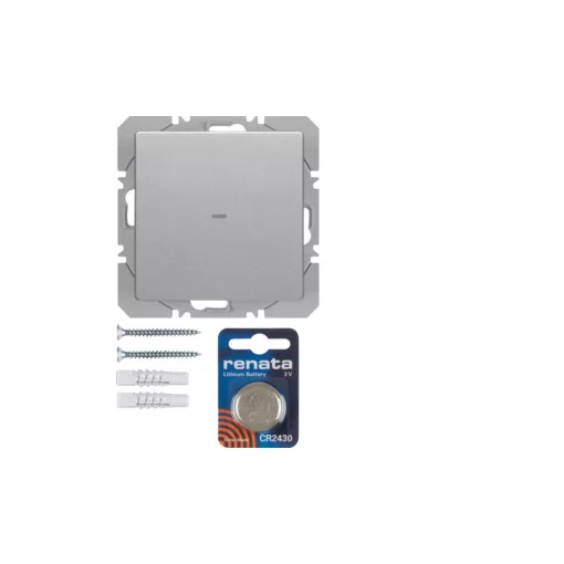 BERKER 85655224 KNX-RF fali adó lapos Q.1/Q.3 | 1 gombos | alumínium