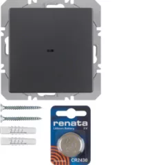   BERKER 85655226 KNX-RF fali adó lapos Q.1/Q.3 | 1-csatornás | antracit matt