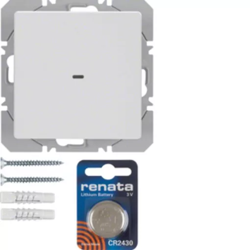 BERKER 85655229 KNX RF fali adó lapos Q.1/Q.3 | 1-csatornás | poláris fehér bársony