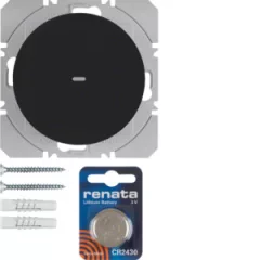   BERKER 85655231 KNX-RF fali adó lapos R.1/R.3 | 1-csatornás | fényes fekete
