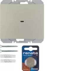   BERKER 85655273 KNX-RF falba süllyesztett adó K.1/K.5 | 1 gombos | nemesacél lakkozott