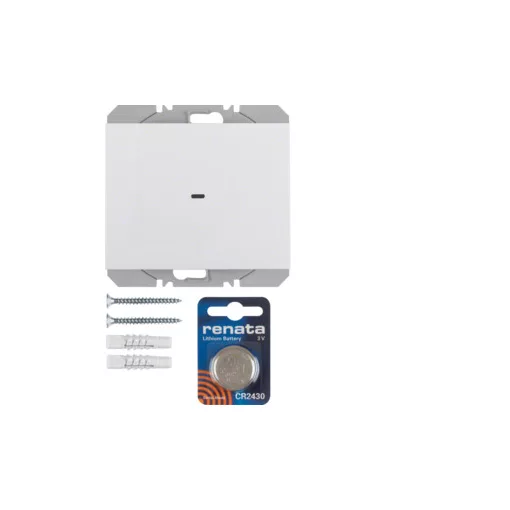 BERKER 85655279 KNX-RF fali adó lapos K.1/K.5 | 1-csatornás | fényezett poláris fehér