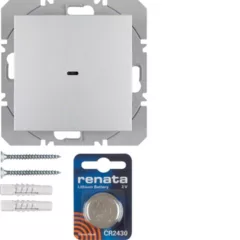   BERKER 85655283 KNX-RF fali adó lapos S.1/B.3/B.7 | 1-csatornás | alu matt lakozott