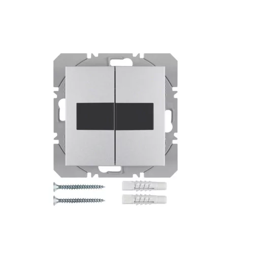 BERKER 85656183 KNX-RF fali adó lapos S.1/B.3/B.7 | 2-csatornás, napelemes | alumínium matt