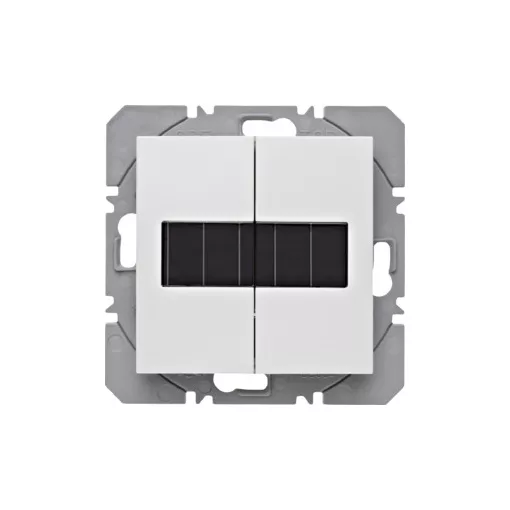 BERKER 85656189 KNX-RF fali adó lapos S.1/B.3/B.7 | 2-csatornás, napelemes | poláris fehér fényes