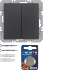   BERKER 85656226 KNX-RF fali adó lapos Q.1/Q.3 | 2-csatornás | antracit matt