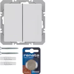   BERKER 85656229 KNX-RF fali adó lapos Q.1/Q.3 | 2-csatornás | poláris fehér szatén