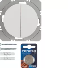   BERKER 85656239 KNX-RF fali adó lapos R.1/R.3 | 2-csatornás | poláris fehér fényes