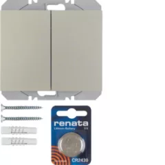   BERKER 85656273 KNX-RF fali adó lapos K.1/K.5 | 2-csatornás | nemesacél, lakkozott