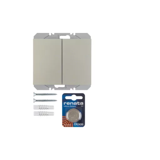 BERKER 85656273 KNX-RF fali adó lapos K.1/K.5 | 2-csatornás | nemesacél, lakkozott