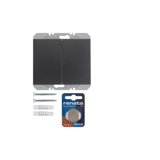 BERKER 85656275 KNX-RF fali adó lapos K.1/K.5 | 2-csatornás | antracit matt
