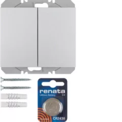  BERKER 85656277 KNX RF falra szerelhető adó lapos K.1/K.5 | 2-csatornás | alumínium