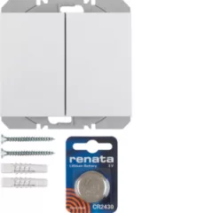   BERKER 85656279 KNX-RF fali adó lapos K.1/K.5 | 2-gombos | poláris fehér fényes