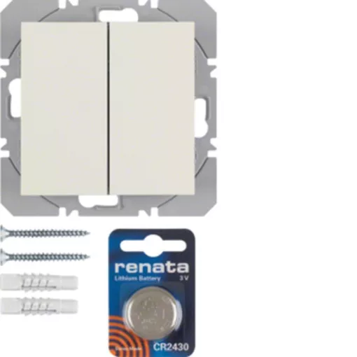 BERKER 85656282 KNX-RF fali adó lapos S.1/B.3/B.7 | 2-csatornás | fényes fehér