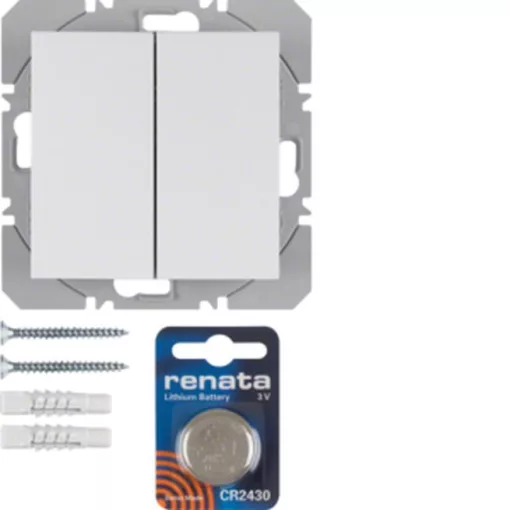 BERKER 85656288 KNX-RF fali adó lapos S.1/B.3/B.7 | 2-csatornás | poláris fehér matt