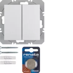   BERKER 85656289 KNX RF falra szerelhető adó lapos S.1/B.3/B.7 | 2-csatornás | poláris fehér fényes