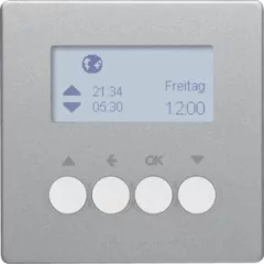   BERKER 85745124 KNX-RF redőny-időkapcsoló Q.1/Q.3 | kijelzővel | alu selyem