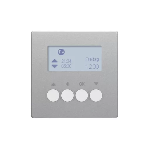 BERKER 85745124 KNX-RF redőny-időkapcsoló Q.1/Q.3 | kijelzővel | alu selyem