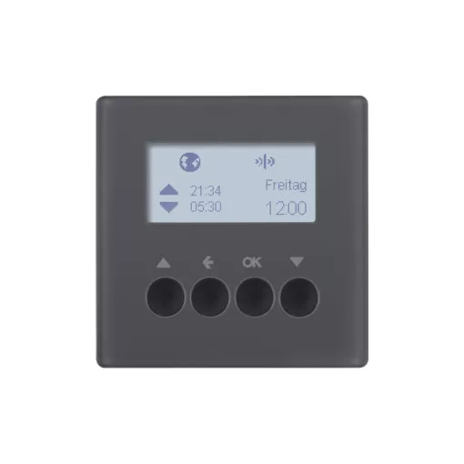 BERKER 85745126 KNX-RF redőny-időkapcsoló Q.1/Q.3 | kijelzővel | antracit bársony