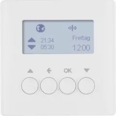   BERKER 85745129 KNX-RF redőny-időkapcsoló Q.1/Q.3 | kijelzővel | poláris fehér bársony