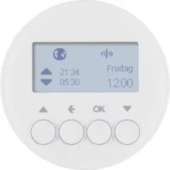   BERKER 85745139 KNX-RF redőny-kapcsolóóra R.1/R.3 | kijelzővel | poláris fehér fényes