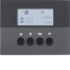   BERKER 85745175 KNX-RF redőny-időkapcsoló K.1/K.5 | kijelzővel | antracit matt lakozott