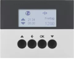   BERKER 85745177 KNX-RF redőny-időkapcsoló K.1/K.5 | kijelzővel | alumínium matt