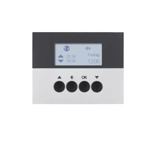 BERKER 85745177 KNX-RF redőny-időkapcsoló K.1/K.5 | kijelzővel | alumínium matt