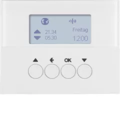   BERKER 85745179 KNX-RF redőny-időkapcsoló K.1/K.5 | kijelzővel | poláris fehér fényes