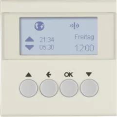   BERKER 85745182 KNX-RF redőny-kapcsolóóra S.1/B.3/B.7 | kijelzővel | fényes fehér