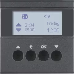   BERKER 85745185 KNX-RF redőny-kapcsolóóra S.1/B.3/B.7 | kijelzővel | antracit matt