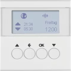   BERKER 85745189 KNX-RF redőny-kapcsolóóra S.1/B.3/B.7 | kijelzővel | fényes poláris fehér