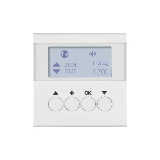 BERKER 85745189 KNX-RF redőny-kapcsolóóra S.1/B.3/B.7 | kijelzővel | fényes poláris fehér