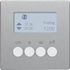   BERKER 85745224 KNX-RF időkapcsoló óra quicklink Q.1/Q.3 | kijelzővel | alu samt